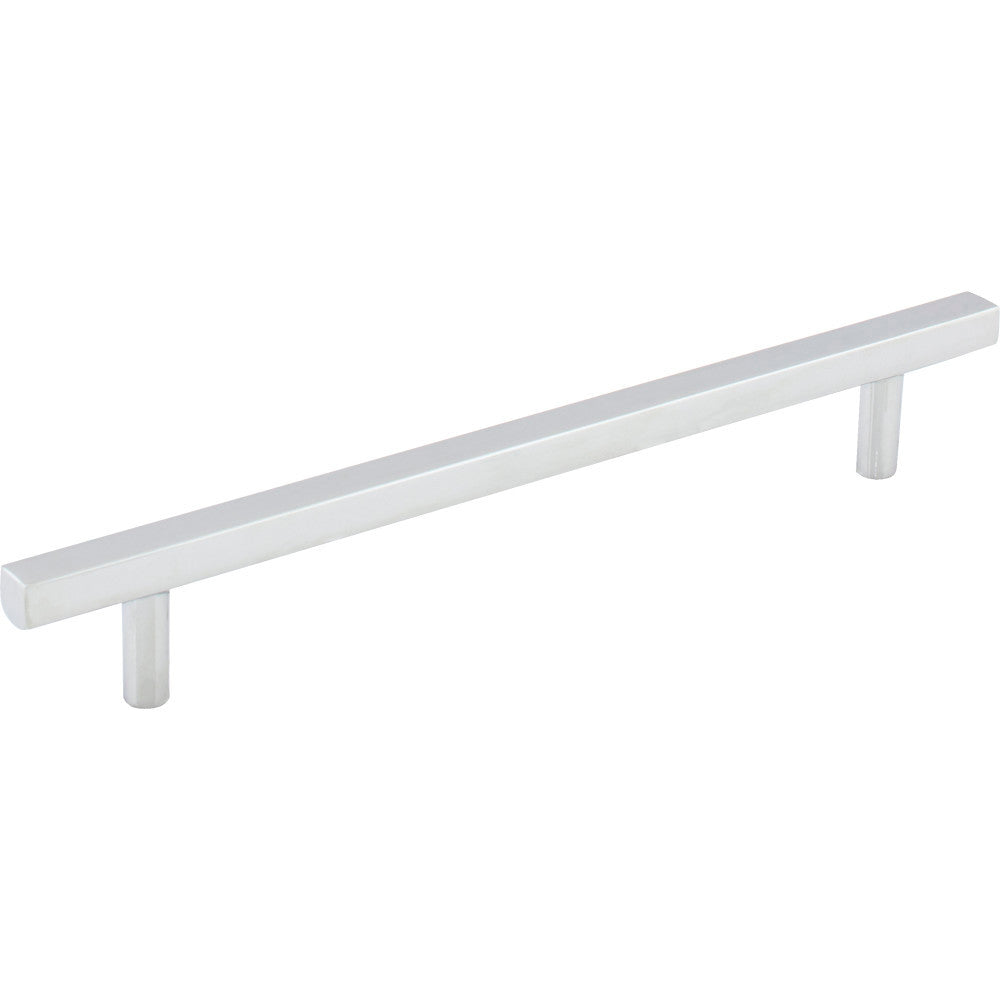 Jeffrey Alexander 845-160PC: 160mm cc Dominique Square Bar Cabinet Pull - Polished Chrome