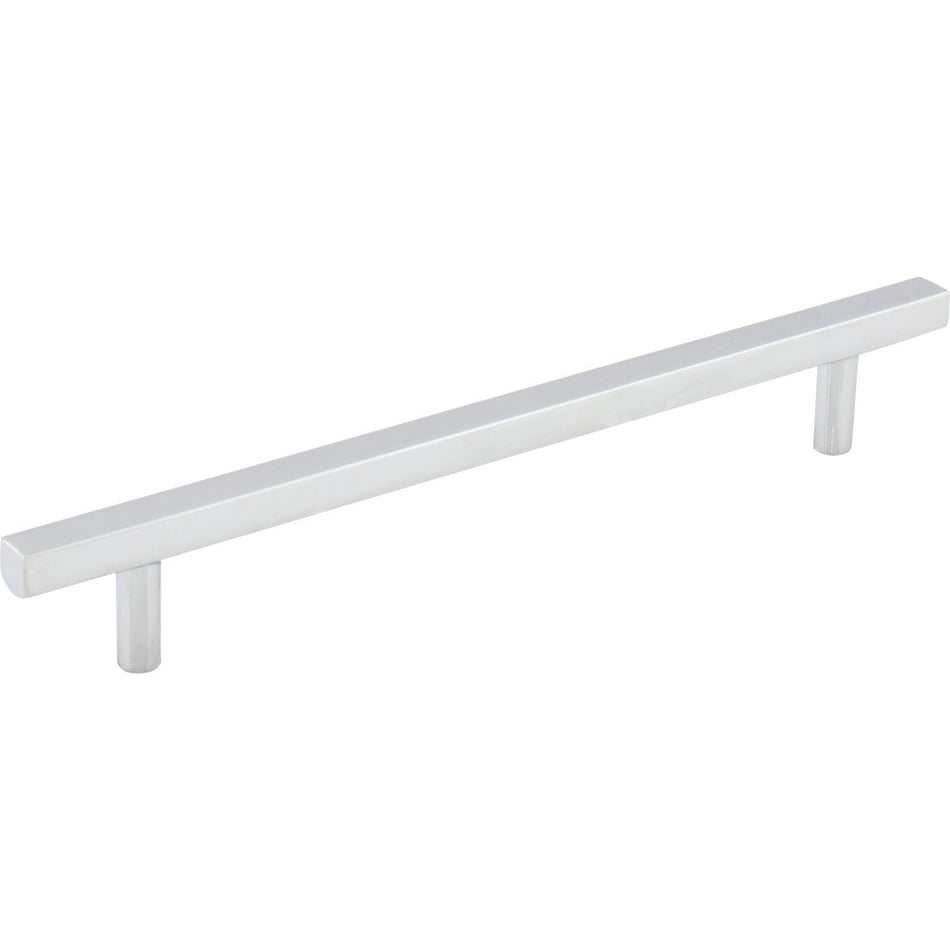 Jeffrey Alexander 845-160PC: 160mm cc Dominique Square Bar Cabinet Pull - Polished Chrome