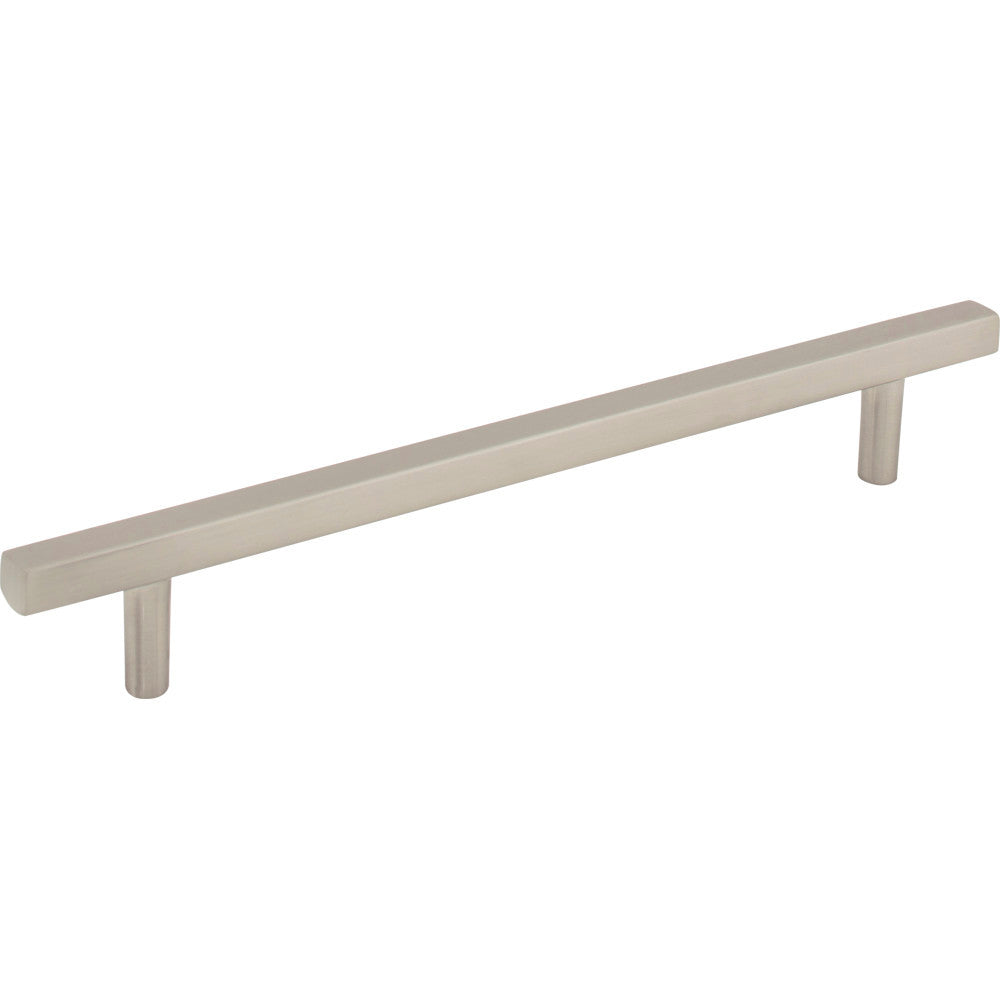 Jeffrey Alexander 845-160SN: 160mm cc Dominique Square Bar Cabinet Pull - Satin Nickel