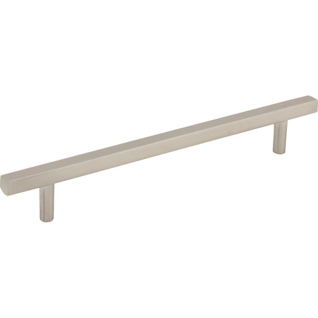 Jeffrey Alexander 845-160SN: 160mm cc Dominique Square Bar Cabinet Pull - Satin Nickel