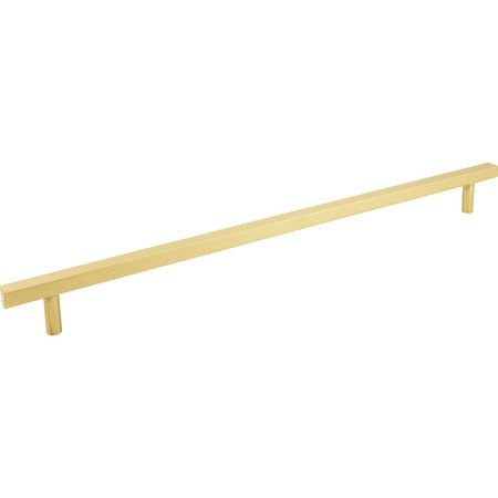 Jeffrey Alexander 845-18BG: 18" cc Dominique Square Bar Cabinet Pull - Brushed Gold
