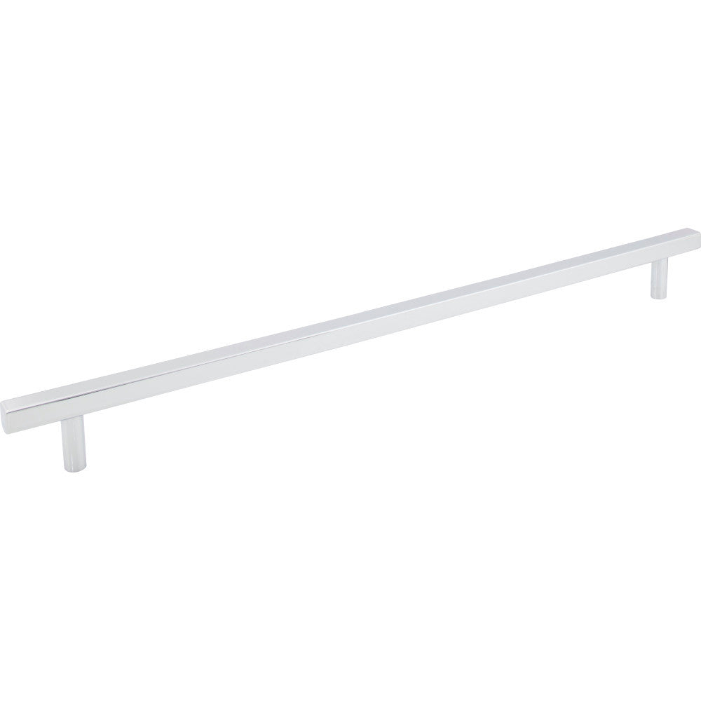 Jeffrey Alexander 845-18PC: 18" cc Dominique Square Bar Cabinet Pull - Polished Chrome