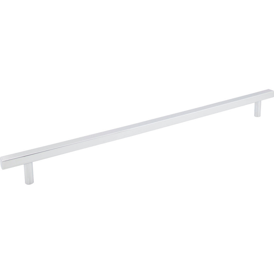 Jeffrey Alexander 845-18PC: 18" cc Dominique Square Bar Cabinet Pull - Polished Chrome