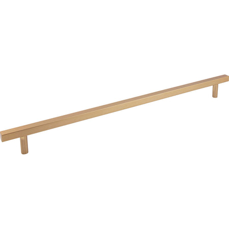 Jeffrey Alexander 845-18SBZ: 18" cc Dominique Square Bar Cabinet Pull - Satin Bronze