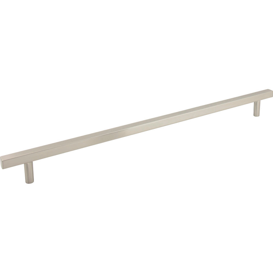 Jeffrey Alexander 845-18SN: 18" cc Dominique Square Bar Cabinet Pull - Satin Nickel