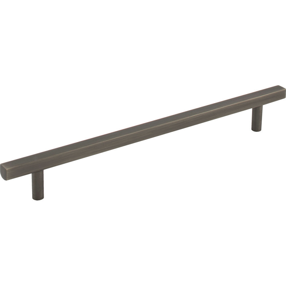 Jeffrey Alexander 845-192BNBDL: 192mm cc Dominique Square Bar Cabinet Pull - Brushed Pewter