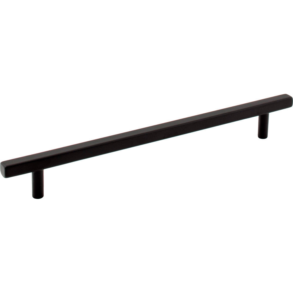 Jeffrey Alexander 845-192MB: 192mm cc Dominique Square Bar Cabinet Pull - Matte Black