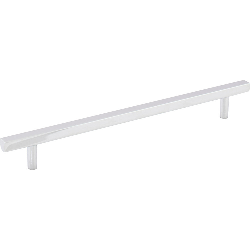 Jeffrey Alexander 845-192PC: 192mm cc Dominique Square Bar Cabinet Pull - Polished Chrome