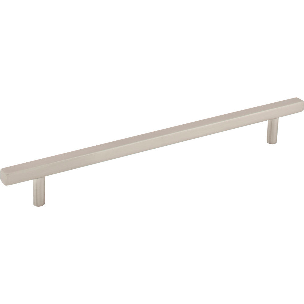 Jeffrey Alexander 845-192SN: 192mm cc Dominique Square Bar Cabinet Pull - Satin Nickel
