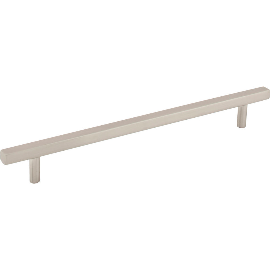 Jeffrey Alexander 845-192SN: 192mm cc Dominique Square Bar Cabinet Pull - Satin Nickel