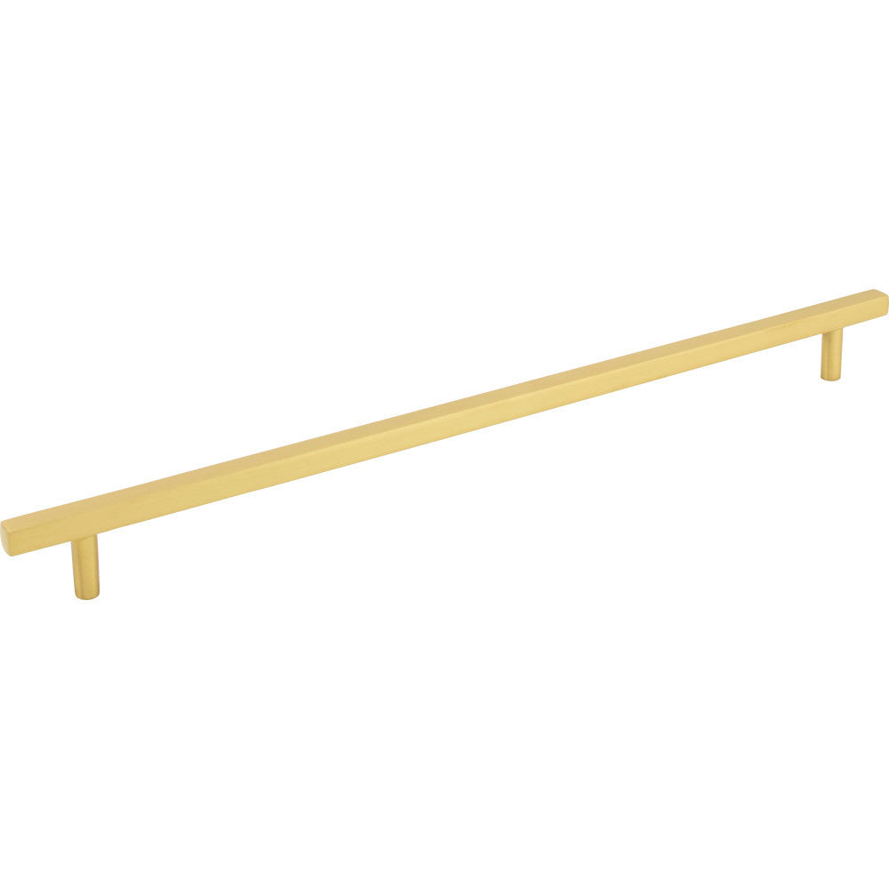 Jeffrey Alexander 845-305BG: 305mm cc Dominique Square Bar Cabinet Pull - Brushed Gold