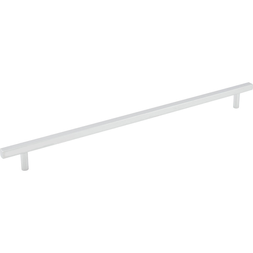 Jeffrey Alexander 845-305PC: 305mm cc Dominique Square Bar Cabinet Pull - Polished Chrome