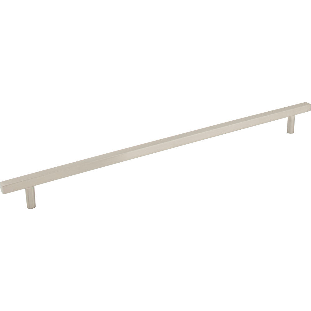 Jeffrey Alexander 845-305SN: 305mm cc Dominique Square Bar Cabinet Pull - Satin Nickel