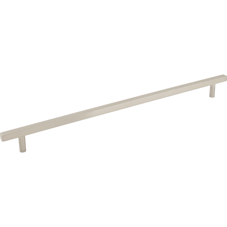 Jeffrey Alexander 845-305SN: 305mm cc Dominique Square Bar Cabinet Pull - Satin Nickel