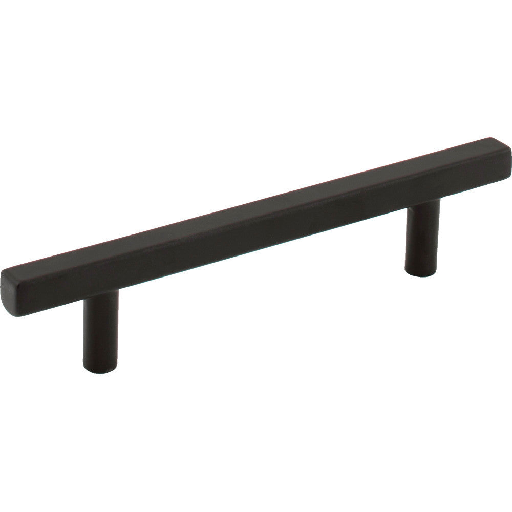 Jeffrey Alexander 845-96MB: 96mm cc Dominique Square Bar Cabinet Pull - Matte Black