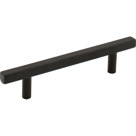 Jeffrey Alexander 845-96MB: 96mm cc Dominique Square Bar Cabinet Pull - Matte Black