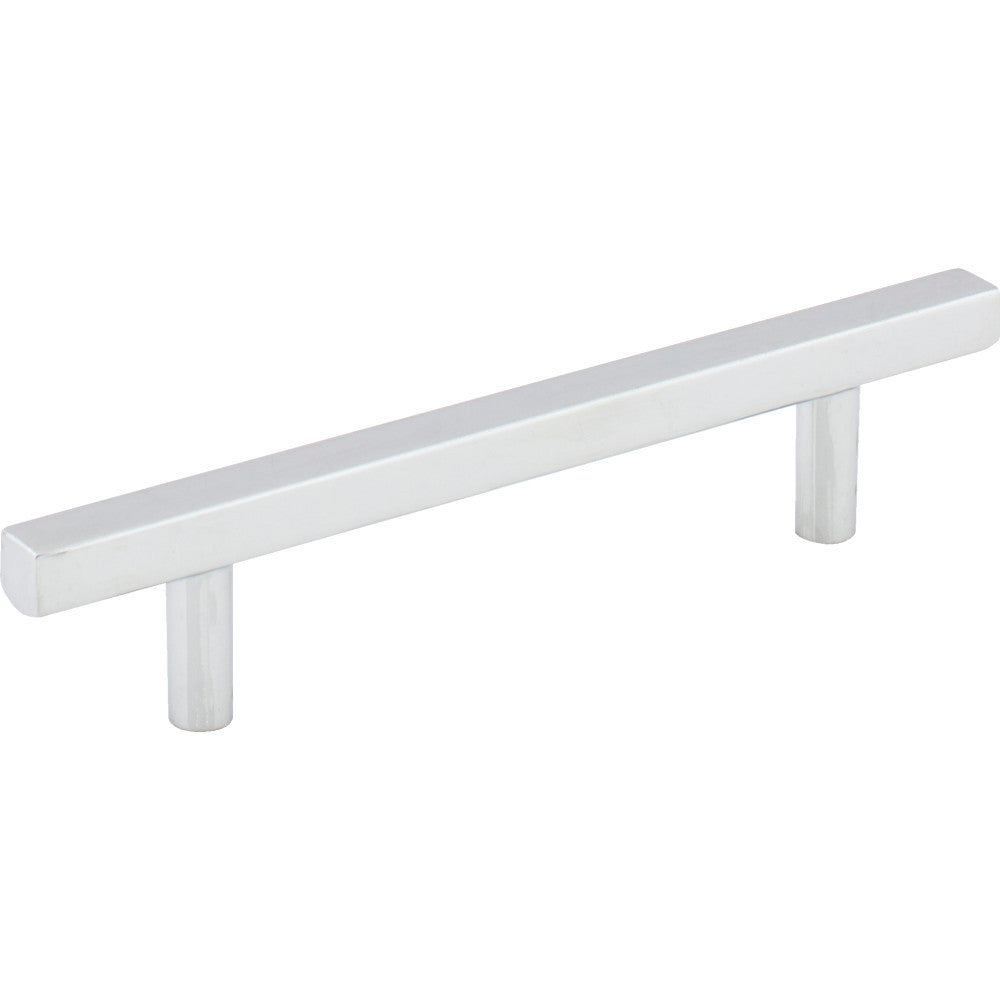 Jeffrey Alexander 845-96PC: 96mm cc Dominique Square Bar Cabinet Pull - Polished Chrome
