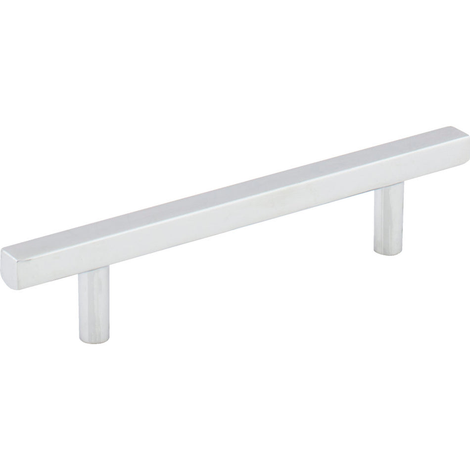 Jeffrey Alexander 845-96PC: 96mm cc Dominique Square Bar Cabinet Pull - Polished Chrome