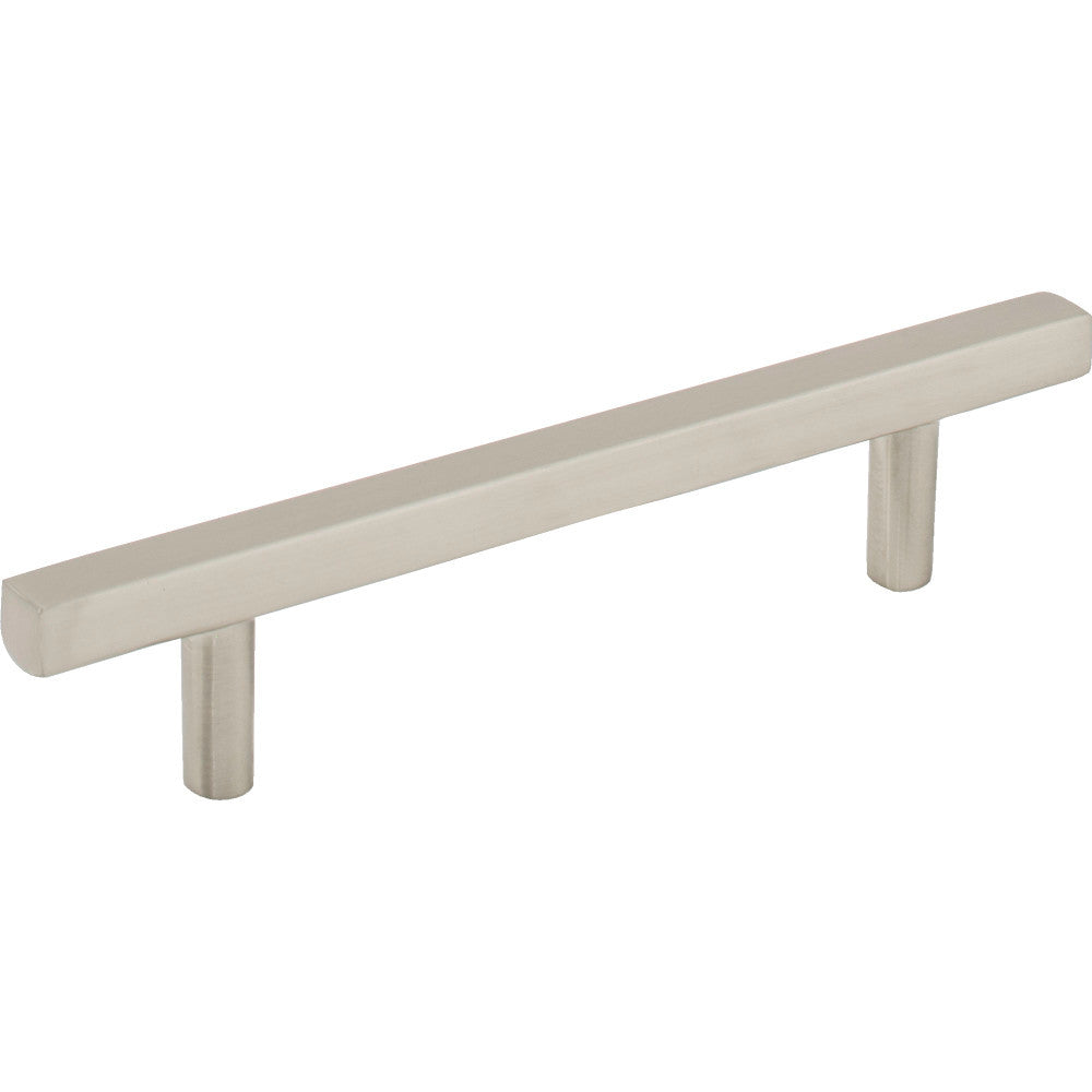 Jeffrey Alexander 845-96SN: 96mm cc Dominique Square Bar Cabinet Pull - Satin Nickel