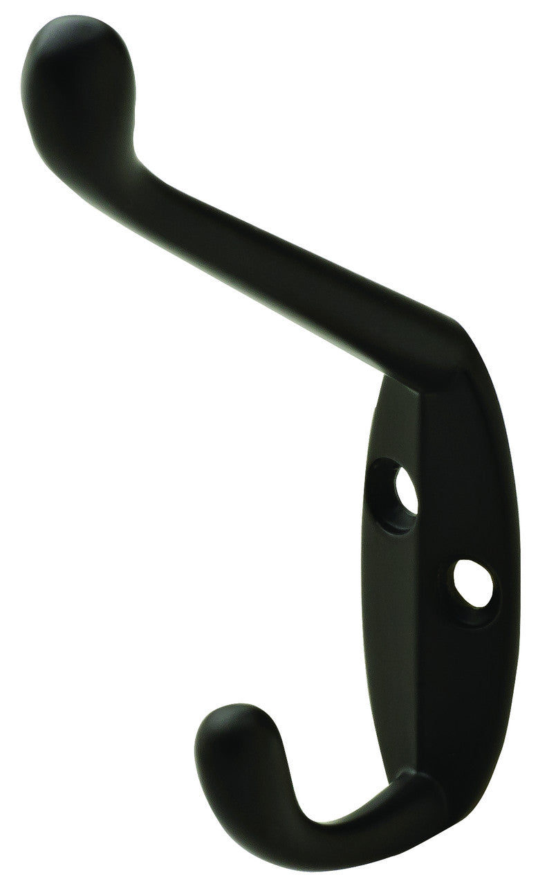 Hafele 845.01.300: Double Wall Hook - Dark Oil Rubbed Bronze