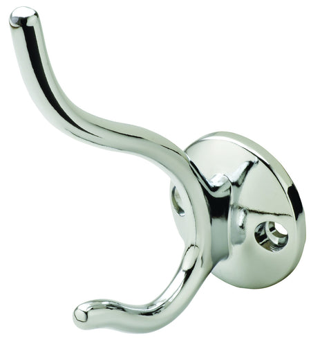 Hafele 845.05.200: Double Wall Hook - Polished Chrome