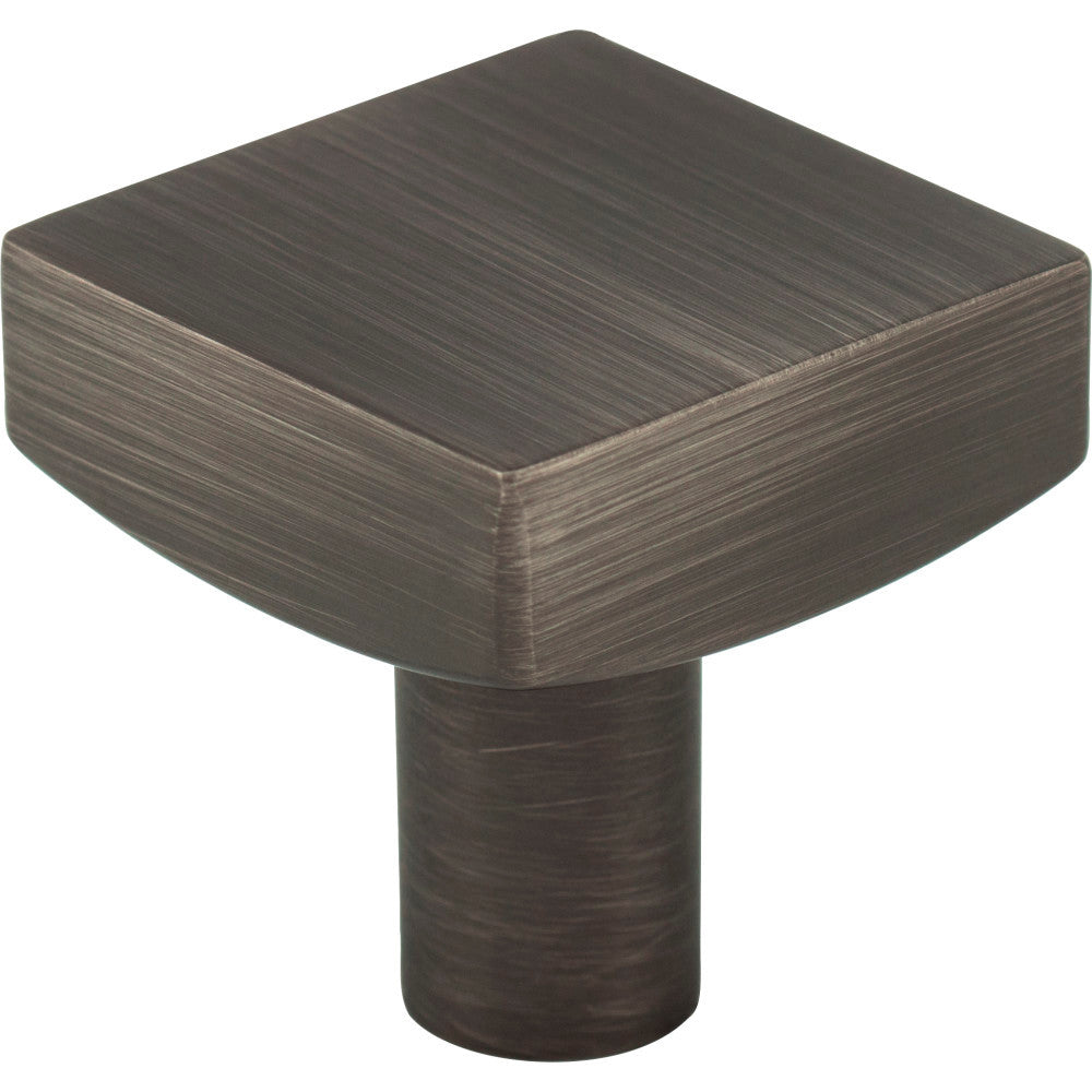 Jeffrey Alexander 845BNBDL: 1-1/8" Dominique Square Cabinet Knob - Brushed Pewter