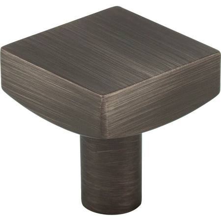 Jeffrey Alexander 845BNBDL: 1-1/8" Dominique Square Cabinet Knob - Brushed Pewter