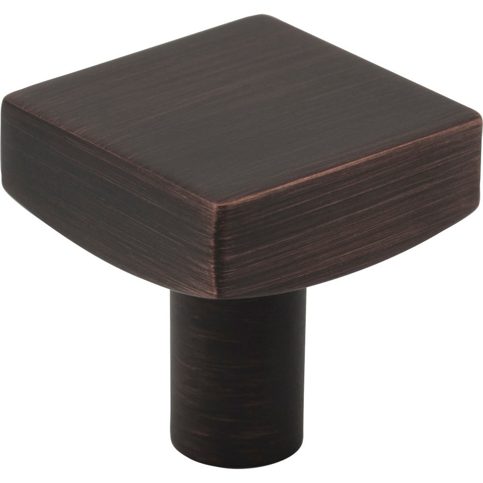 Jeffrey Alexander 845DBAC: 1-1/8" Dominique Square Cabinet Knob - Brushed Oil Rubbed Bronze
