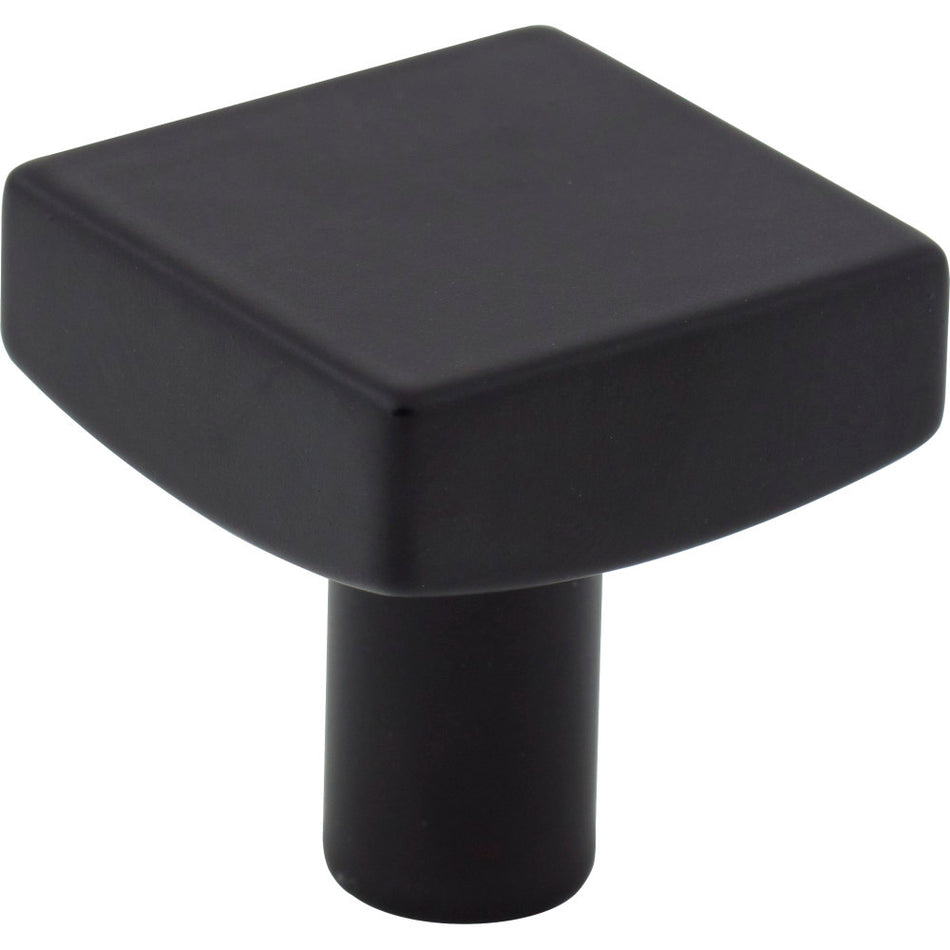 Jeffrey Alexander 845MB: 1-1/8" Dominique Square Cabinet Knob - Matte Black