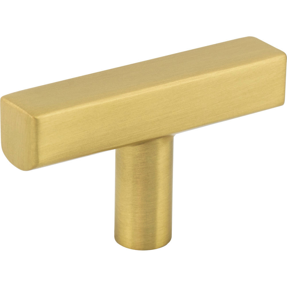 Jeffrey Alexander 845T-BG: 2" Dominique T-Bar Cabinet Knob - Brushed Gold