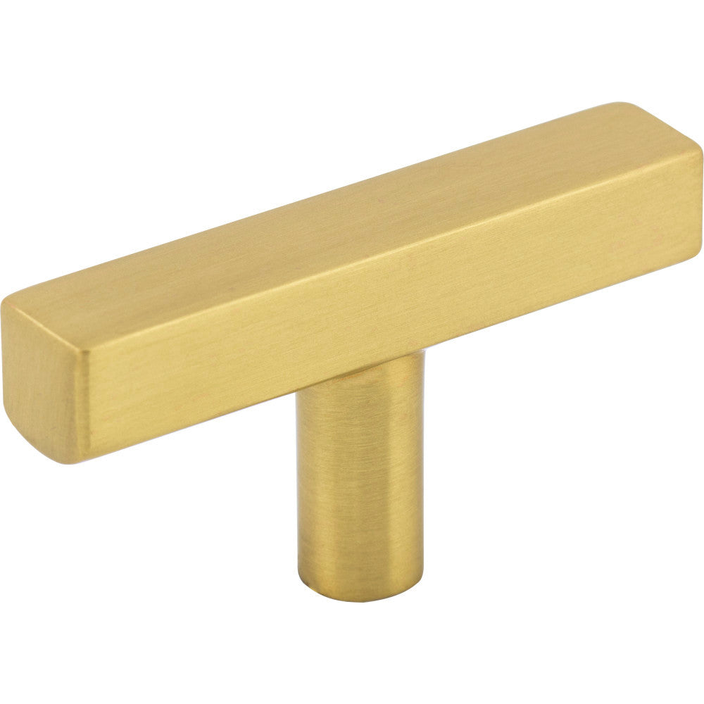 Jeffrey Alexander 845TL-BG: 2-1/4" Dominique T-Bar Cabinet Knob - Brushed Gold