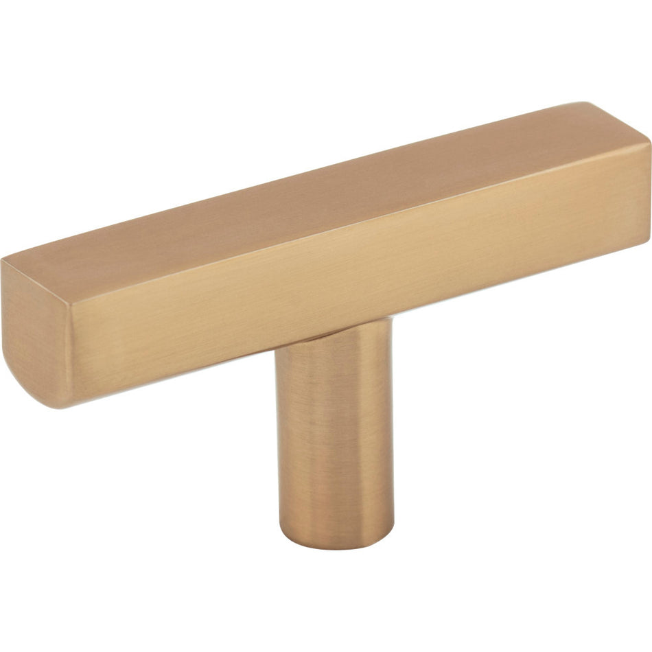 Jeffrey Alexander 845TL-SBZ: 2-1/4" Dominique T-Bar Cabinet Knob - Satin Bronze