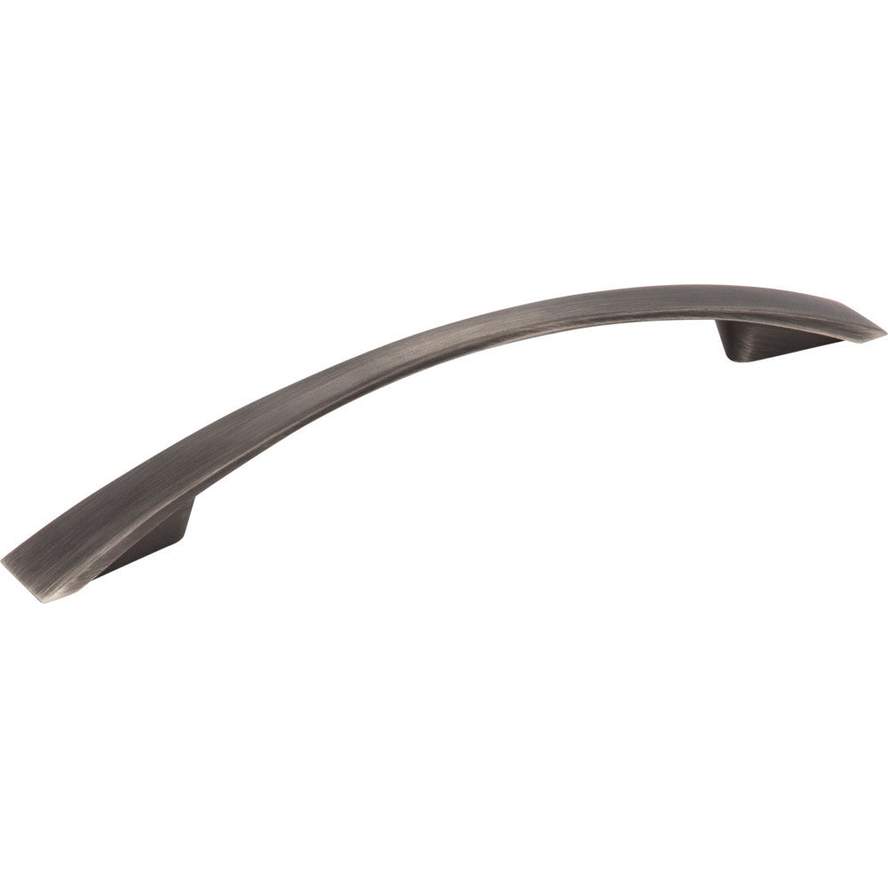 Jeffrey Alexander 847-128BNBDL: 128mm cc Regan Bow Cabinet Pull - Brushed Pewter