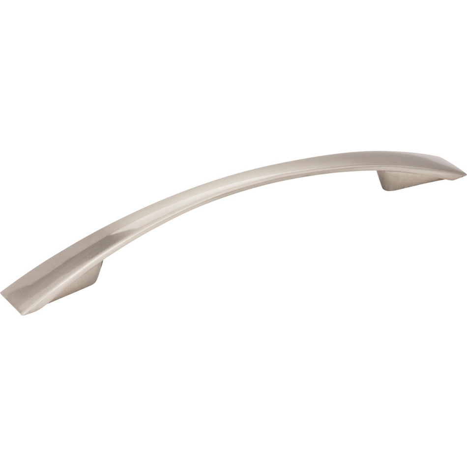 Jeffrey Alexander 847-128SN: 128mm cc Regan Bow Cabinet Pull - Satin Nickel