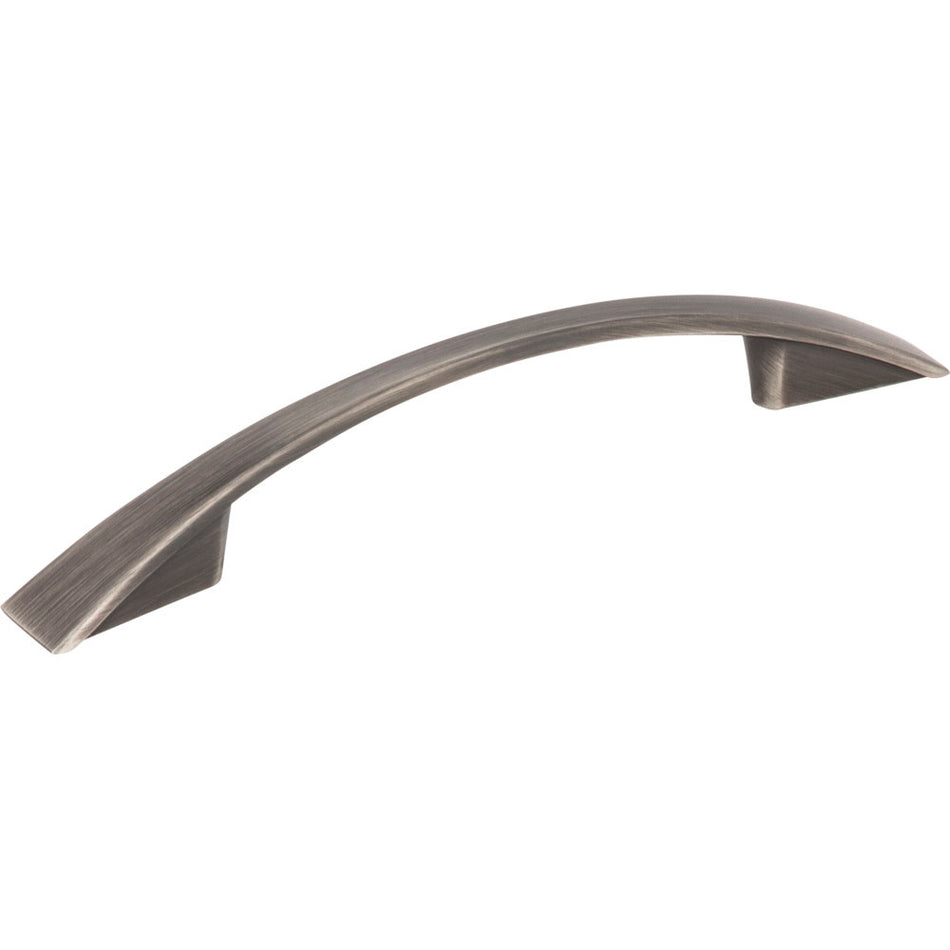 Jeffrey Alexander 847-96BNBDL: 96mm cc Regan Bow Cabinet Pull - Brushed Pewter
