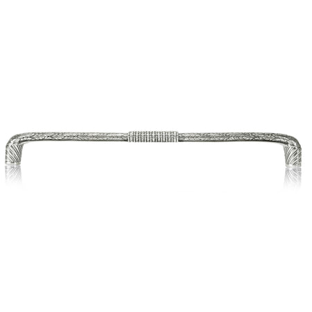 Edgar Bererbi 8496/16: 12" cc Nantucket Appliance Pull - Burnished Silver/Swarovski Crystal