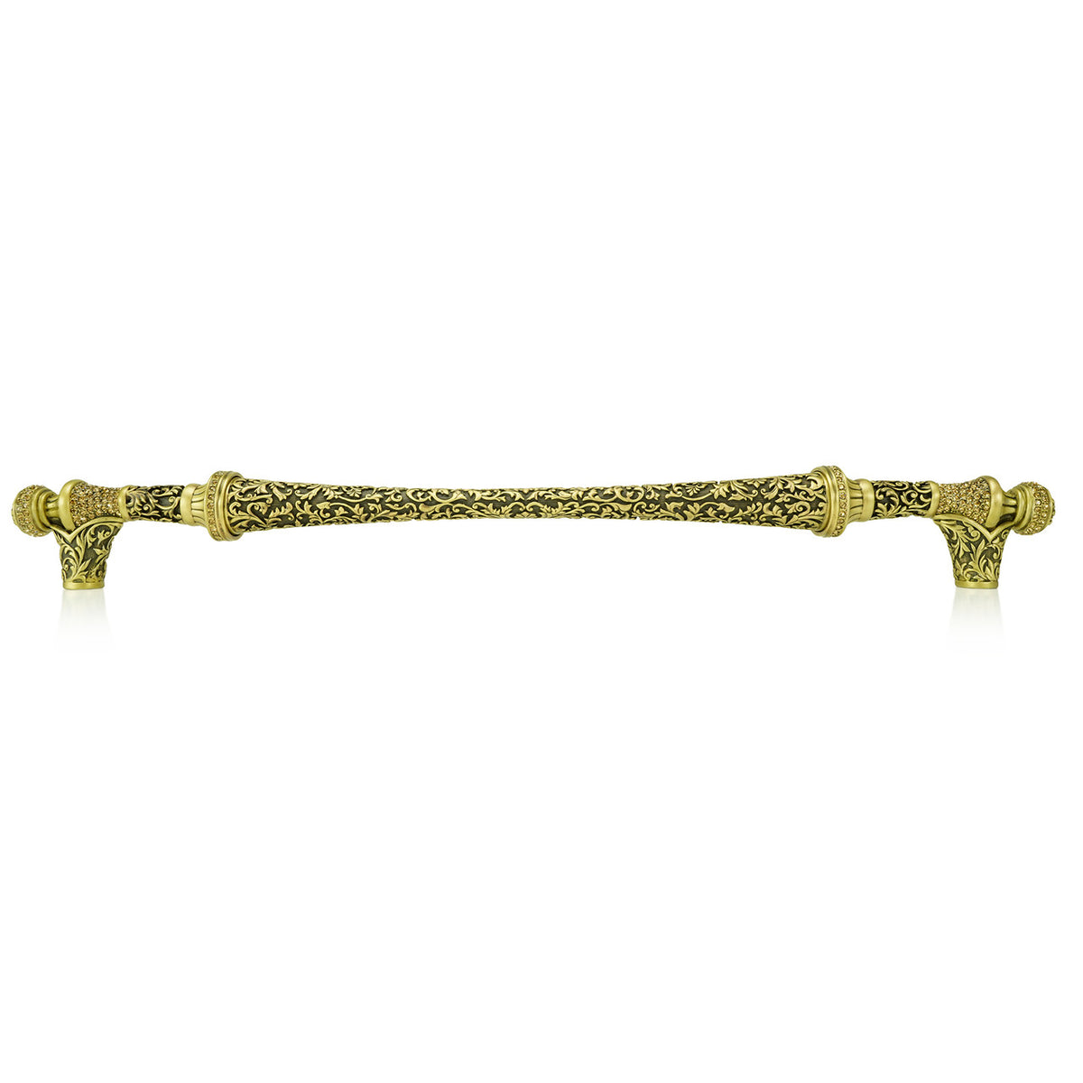 Edgar Bererbi 8508FG: 16" cc Glendale Court Appliance Pull - Florentine Gold/Swarovski Crystal