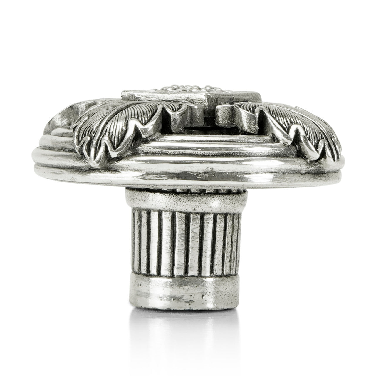 Edgar Bererbi 8513/16: 1-3/8" Hollis Cabinet Knob - Burnished Silver/Swarovski Crystal