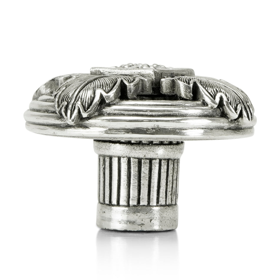 Edgar Bererbi 8513/16: 1-3/8" Hollis Cabinet Knob - Burnished Silver/Swarovski Crystal