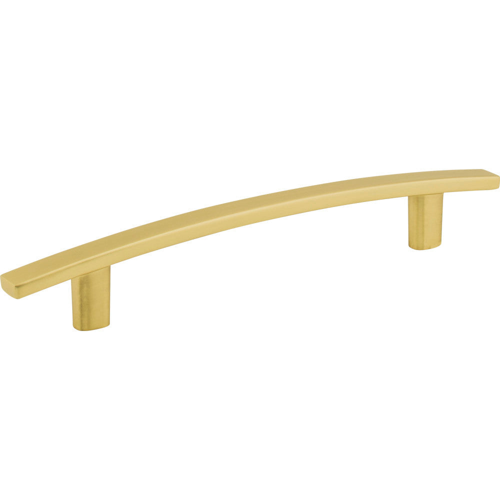 Elements 859-128BG: 128 mm cc Thatcher Curved Bar Cabinet Pull - Brushed Gold