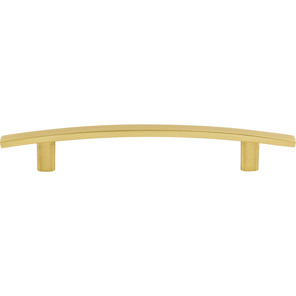 Elements 859-128BG: 128 mm cc Thatcher Curved Bar Cabinet Pull - Brushed Gold