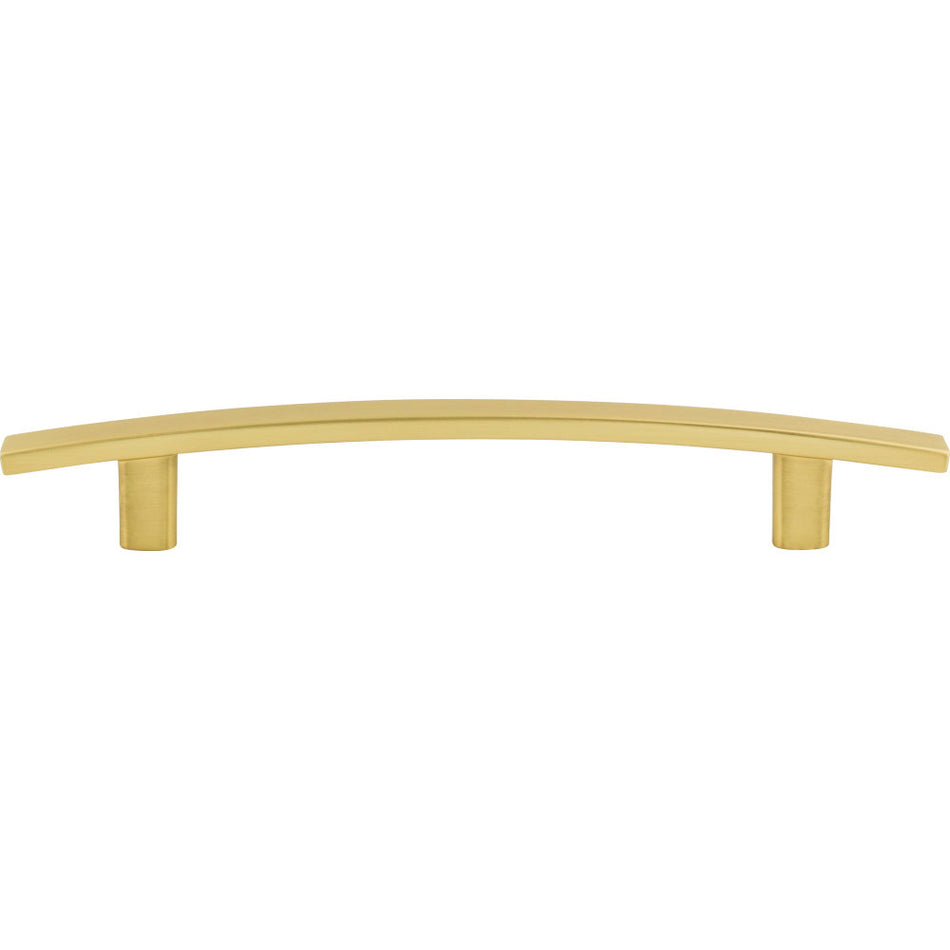 Elements 859-128BG: 128 mm cc Thatcher Curved Bar Cabinet Pull - Brushed Gold