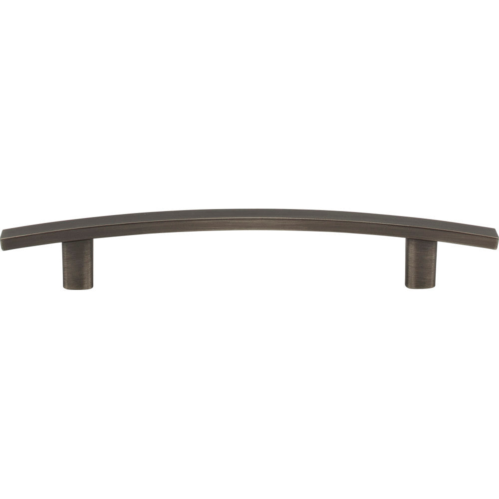 Elements 859-128BNBDL: 128 mm cc Thatcher Curved Bar Cabinet Pull - Brushed Pewter
