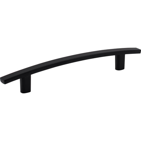 Elements 859-128MB: 128 mm cc Thatcher Curved Bar Cabinet Pull - Matte Black