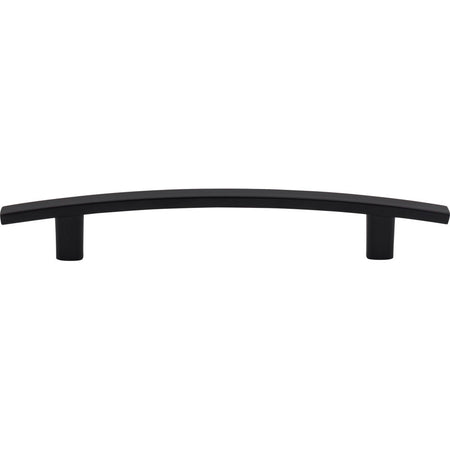 Elements 859-128MB: 128 mm cc Thatcher Curved Bar Cabinet Pull - Matte Black