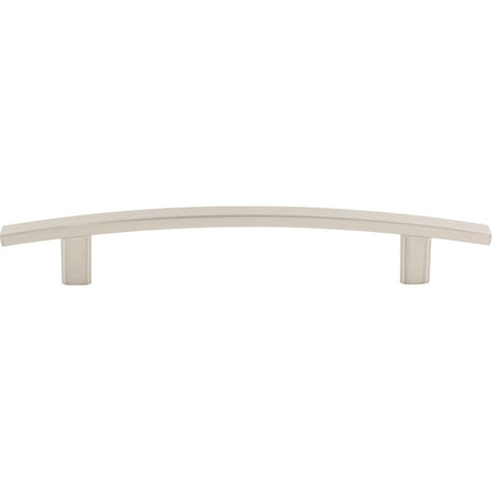 Elements 859-128SN: 128 mm cc Thatcher Curved Bar Cabinet Pull - Satin Nickel
