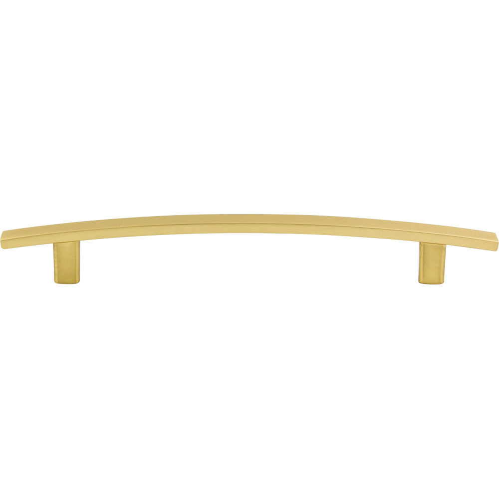 Elements 859-160BG: 160 mm cc Thatcher Curved Bar Cabinet Pull - Brushed Gold