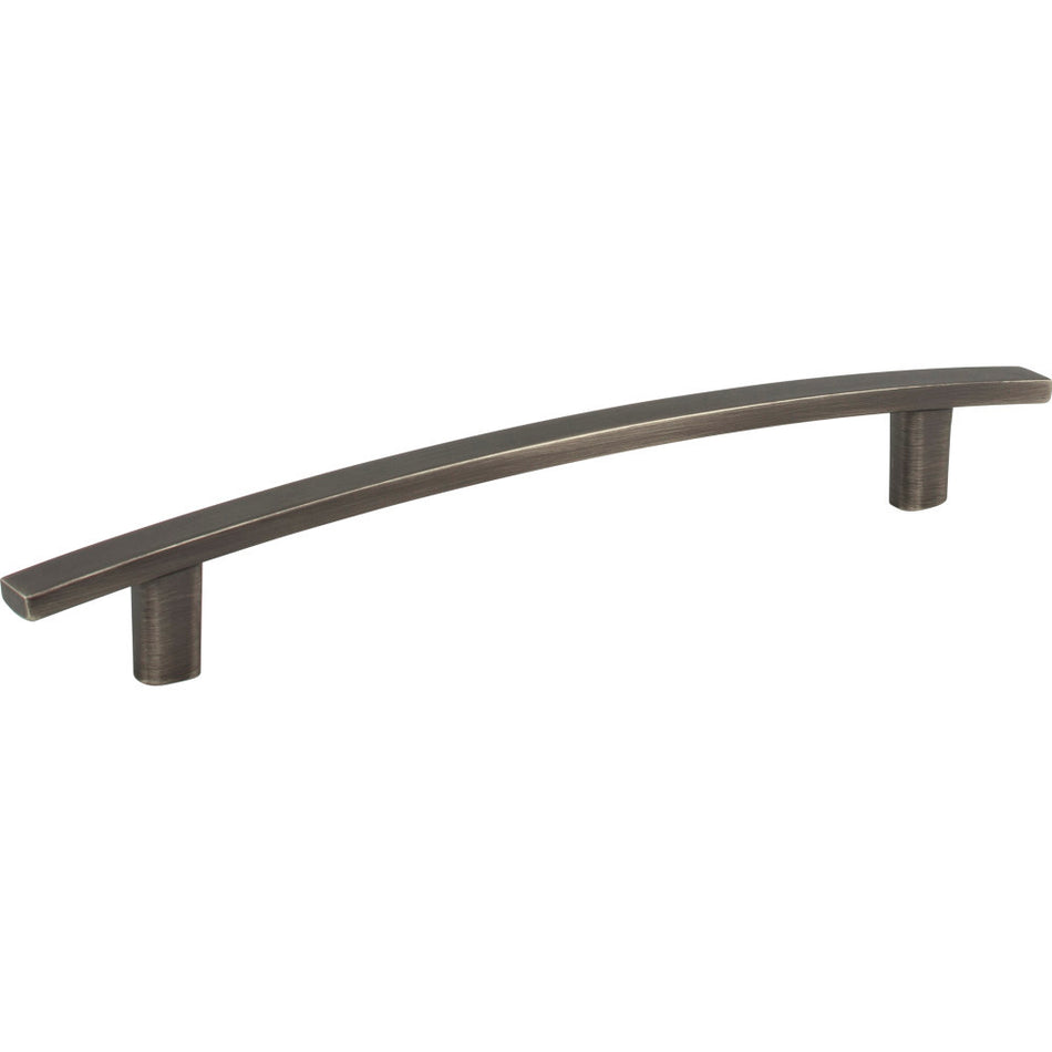 Elements 859-160BNBDL: 160 mm cc Thatcher Curved Bar Cabinet Pull - Brushed Pewter
