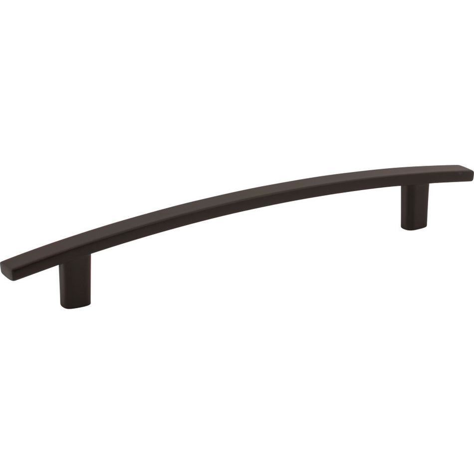 Elements 859-160MB: 160 mm cc Thatcher Curved Bar Cabinet Pull - Matte Black