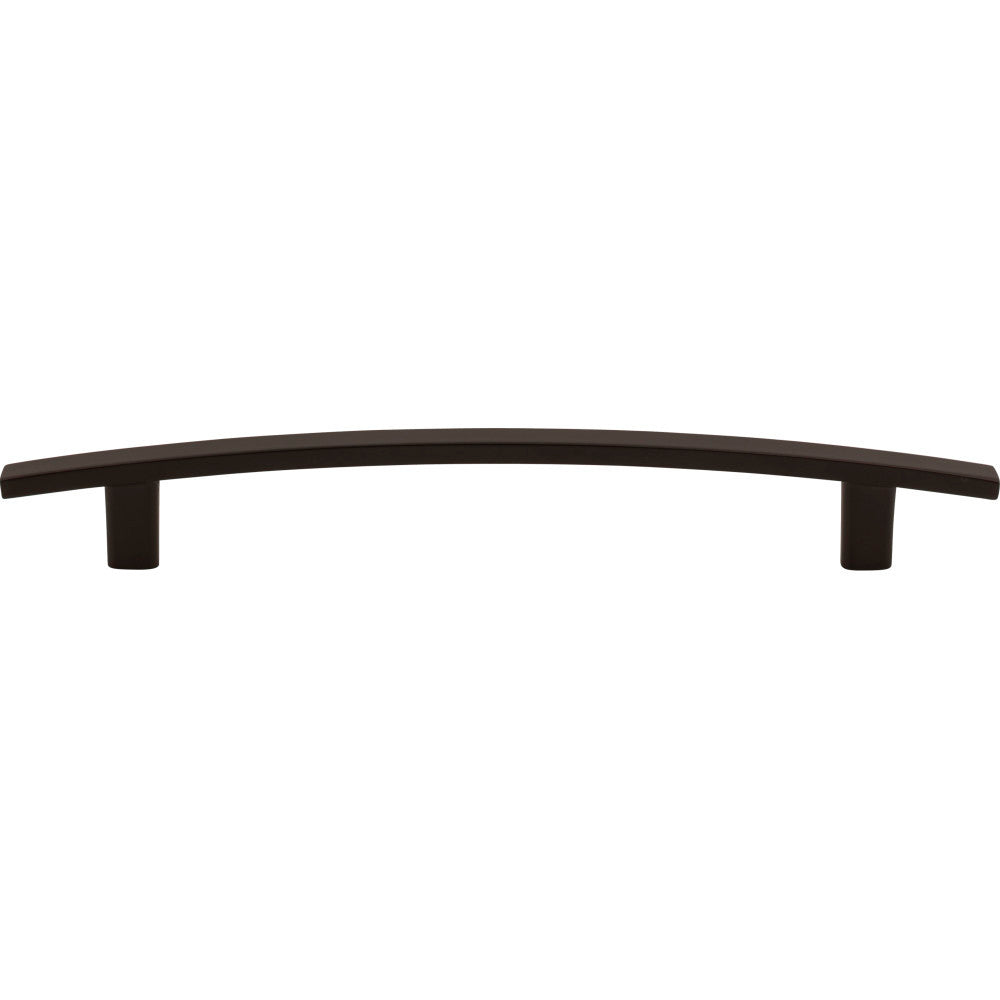 Elements 859-160MB: 160 mm cc Thatcher Curved Bar Cabinet Pull - Matte Black